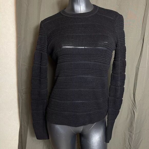 Duffy NWOT Wool Blend Black Long Sleeve Womens Sweater Shirt Top Size Small - Picture 5 of 6